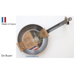 Poêle acier "Minéral"  manche plat