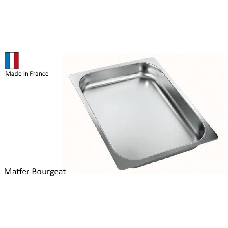 Plat à gratin inox avec couvercle 19,2 litres