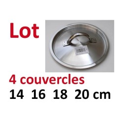 Lot 4 couvercles De Buyer 14 16 18 20 cm