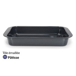 Plat à four à rôtir sans Téflon 36 x 26 cm acier émaillé