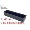 Moule rectangulaire tôle bleuie, sans téflon pain complet