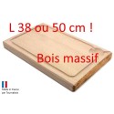 Planche à découper artisanale en bois sans colle 38 x 25