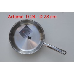 Poêle manche inox Artame 24 28 cm