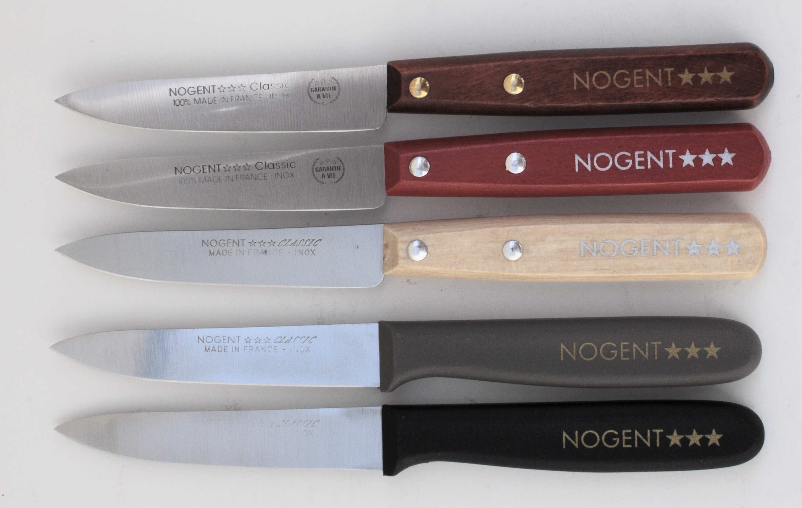 Couteau d'office Nogent avec manche en bois bleu
