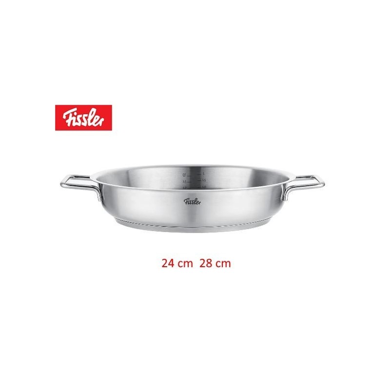 Poêle Multi-fonctions Fond lisse 2 anses Fissler inox 18/10