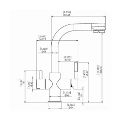 Mitigeur 3 voies pour eau filtrée