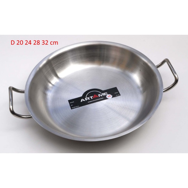 Poêle inox 2 anses artame 18/10
