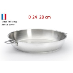 Poêle inox 18/10 De Buyer amovible twisty 24 28 cm