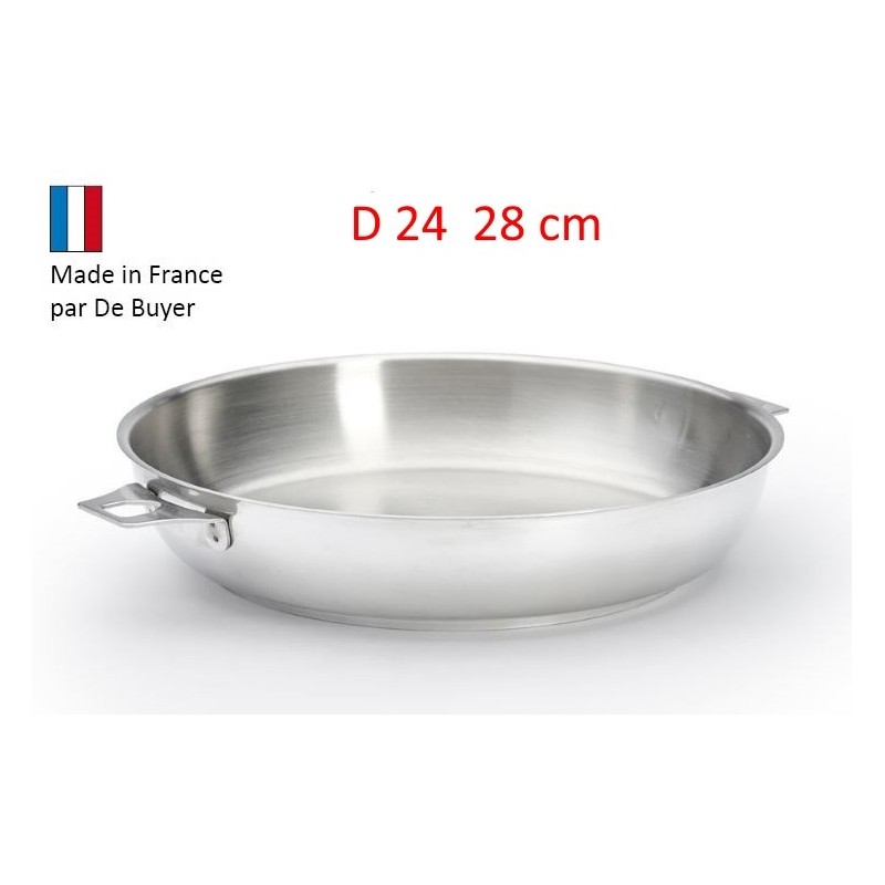 Poêle inox 18/10 De Buyer amovible twisty 24 28 cm