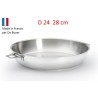 Poêle inox 18/10 De Buyer amovible Twisty 24 28 cm