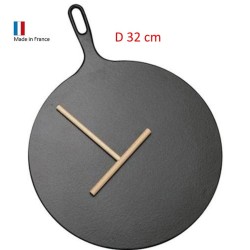 crepière plancha fonte sans bord 32 cm Invicta