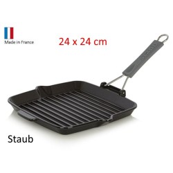 Gril fonte carré 24 cm Staub
