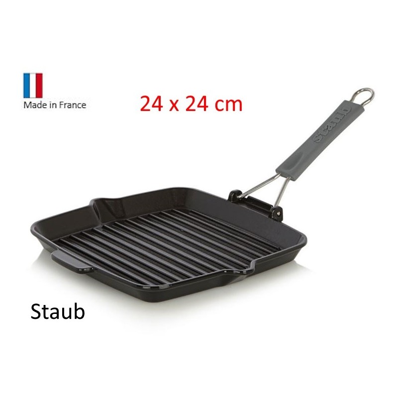 Gril fonte carré 24 cm Staub
